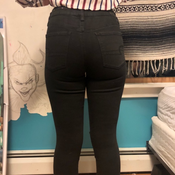 Black ripped jeggings - Picture 2 of 3